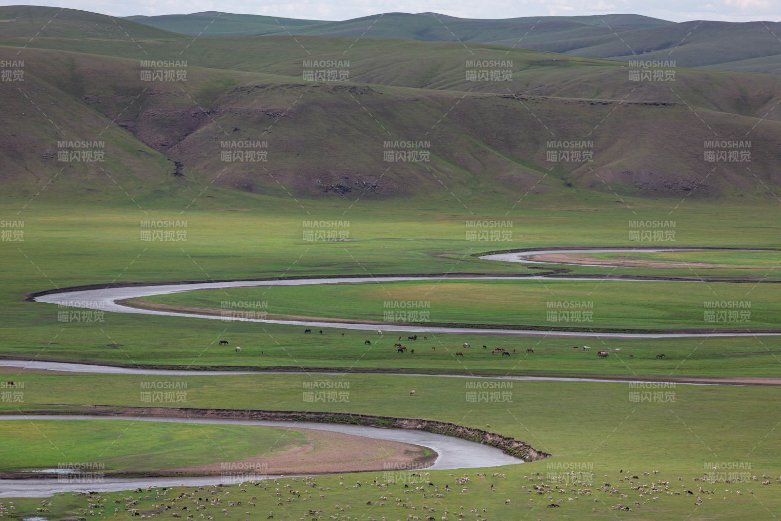 呼伦贝尔草原蜿蜒河