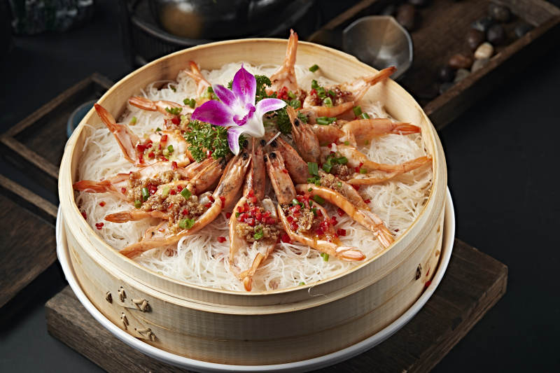 蒜蓉粉丝蒸开背大虾