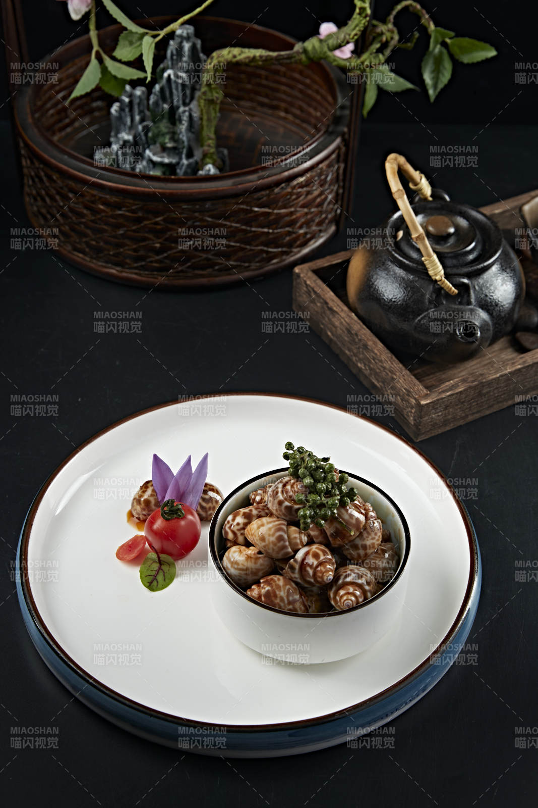 藤椒撈汁小海鮮腌花螺