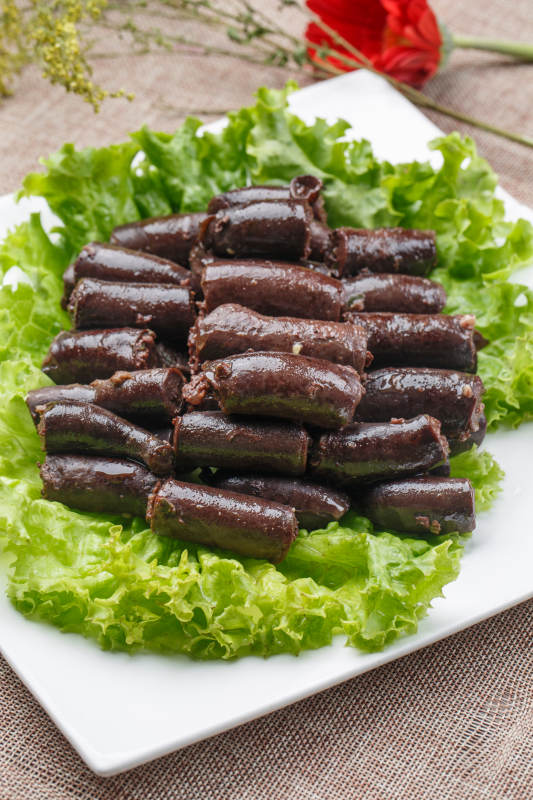 水煮蒜香羊肉血肠