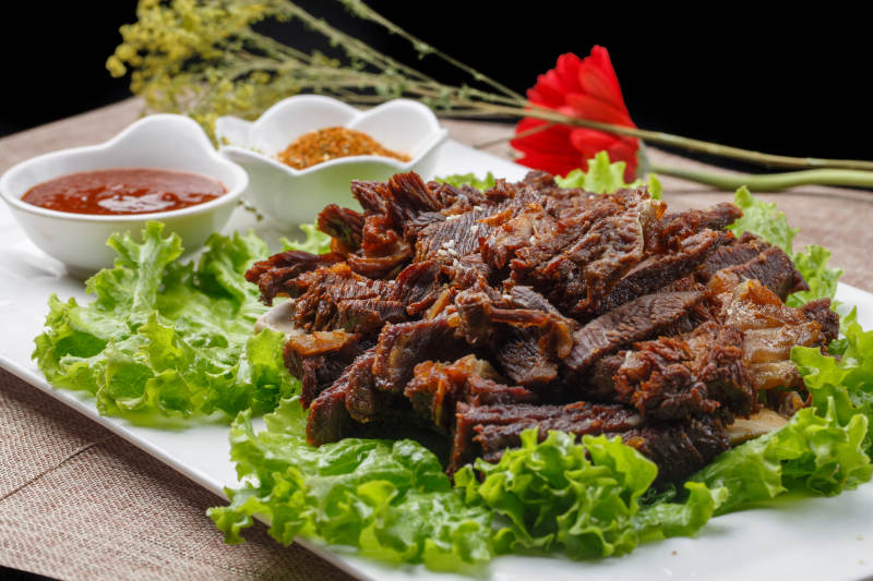 炙子铁板烧烤黄牛肉