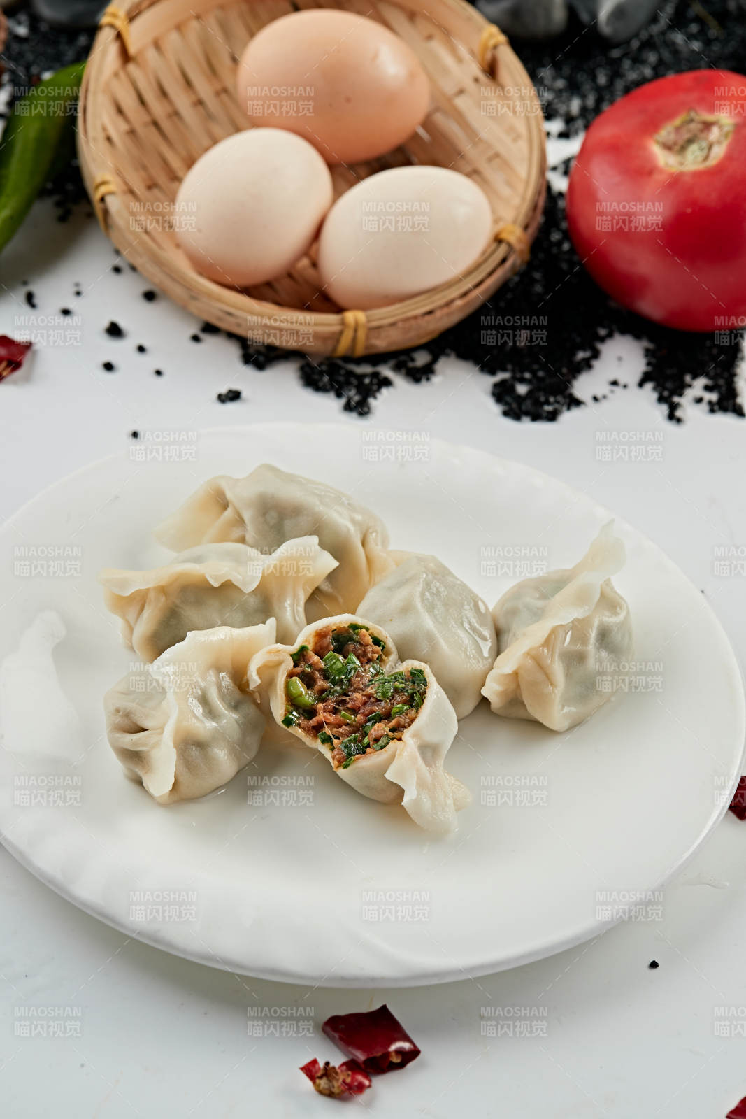 手工鮮豬肉韭菜餡餃子