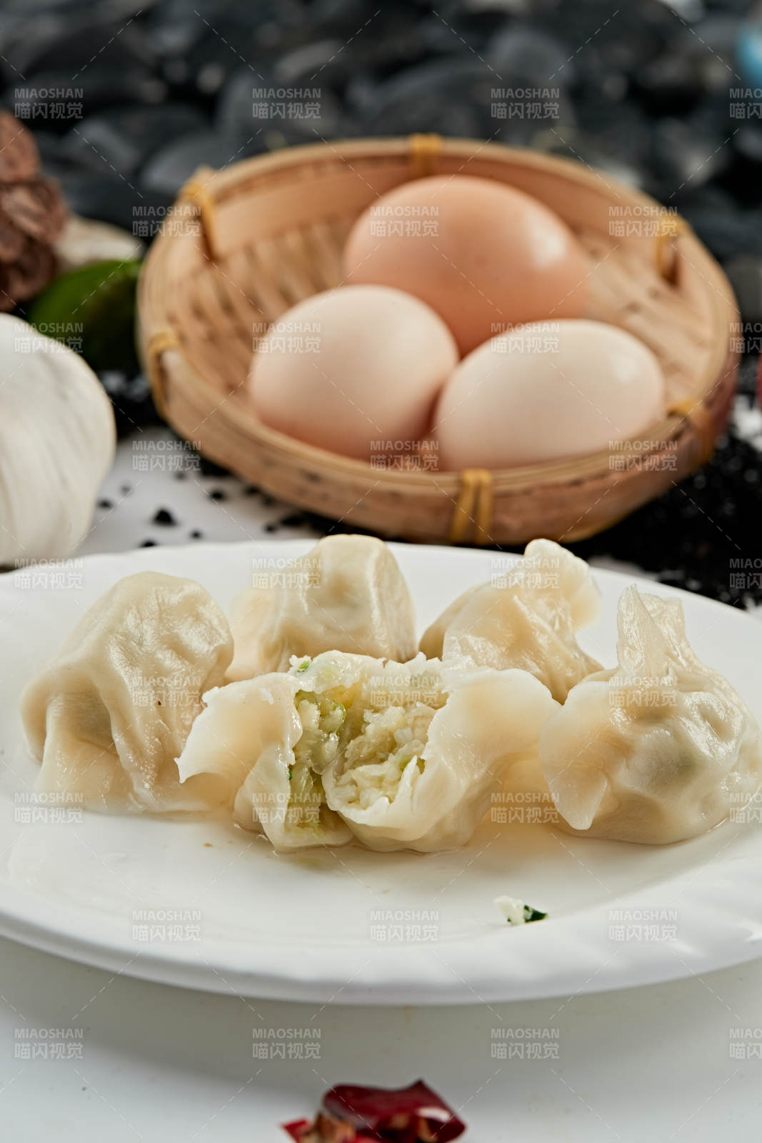 手工蒜泥白肉馅饺子