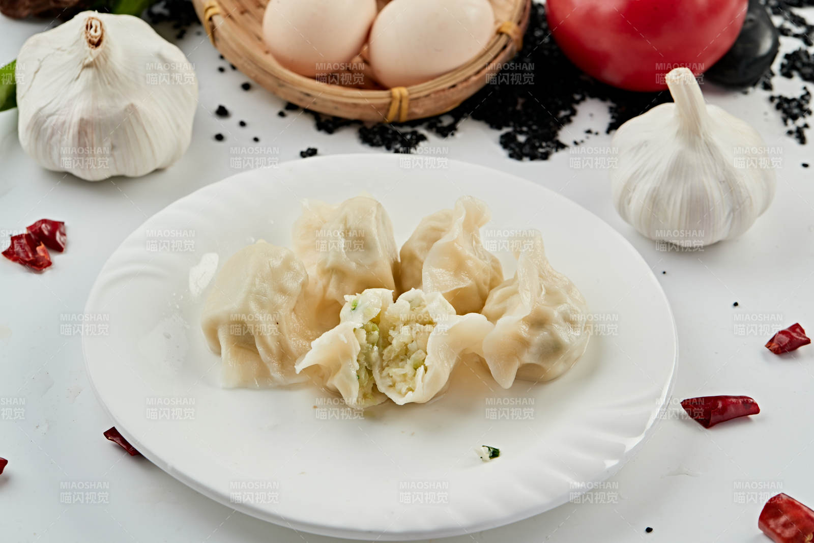 手工蒜泥白肉馅饺子