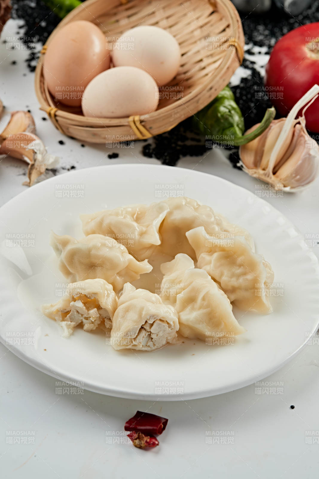 手工豆腐大葱馅饺子