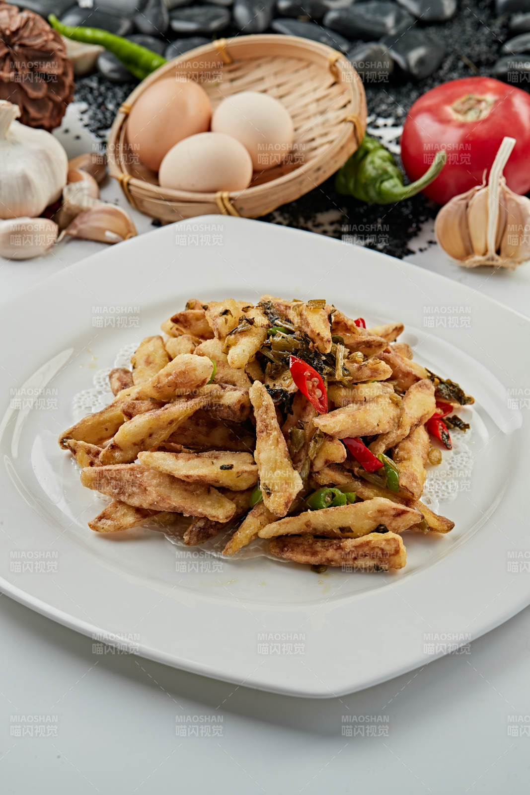 油炸雪里红碎马牙长山药