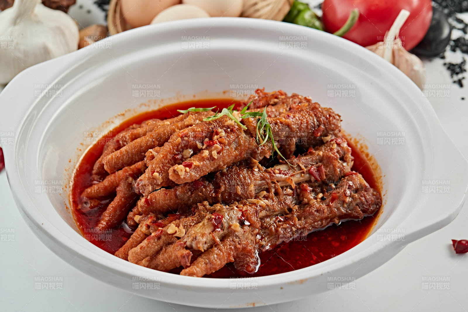 红油卤味虎皮鸡脚