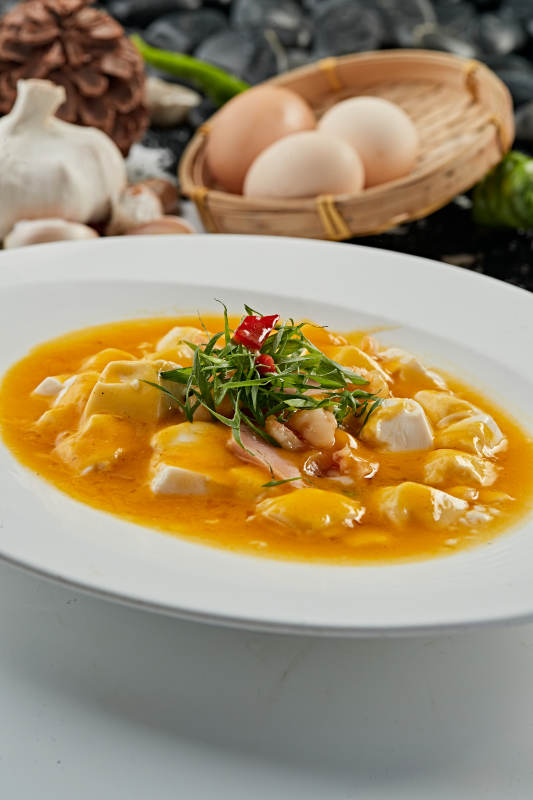 浓汤蟹黄焗日式内脂豆腐