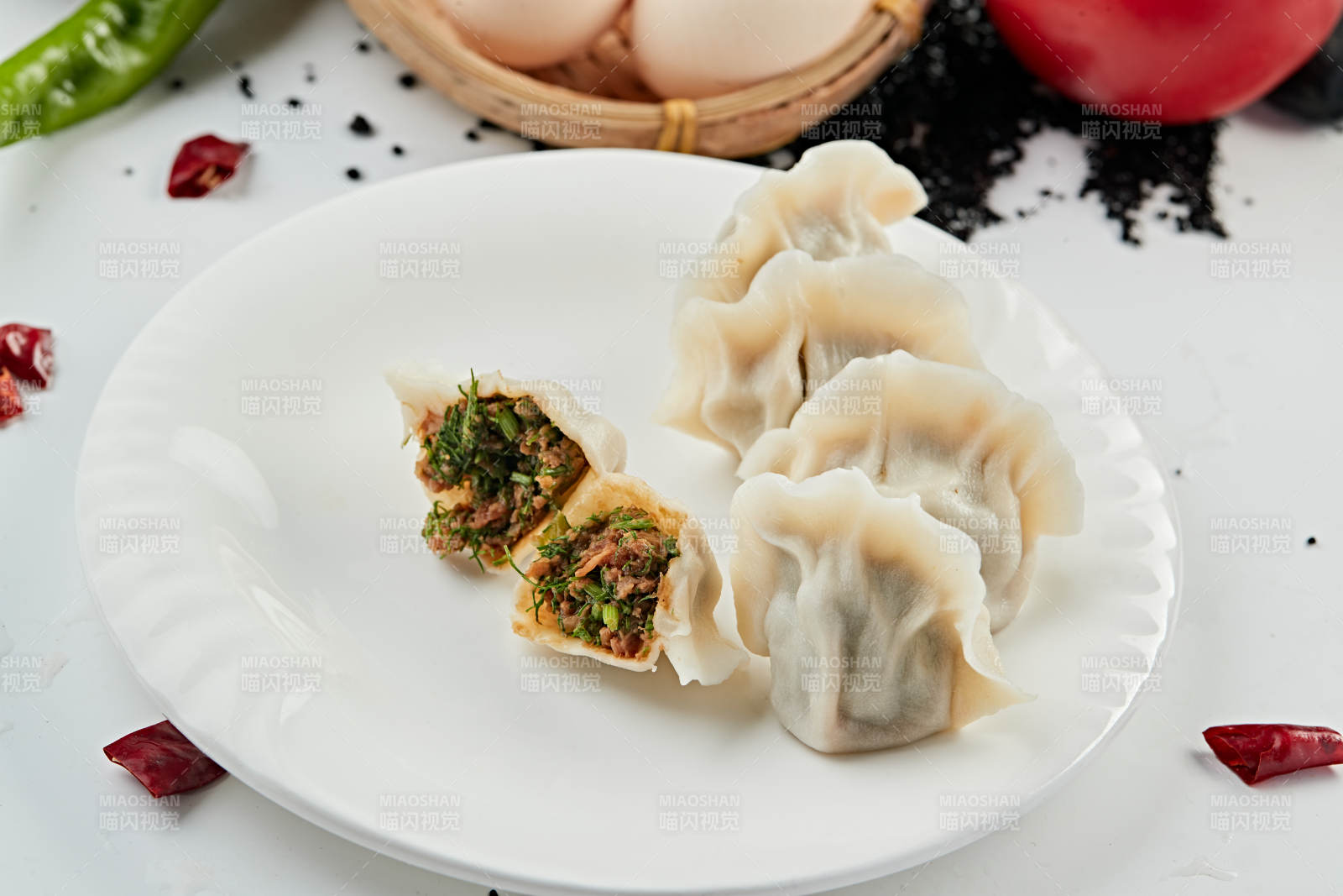 手工鮮豬肉茴香餡餃子