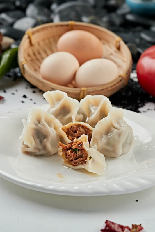 手工醬肉香菇餡餃子