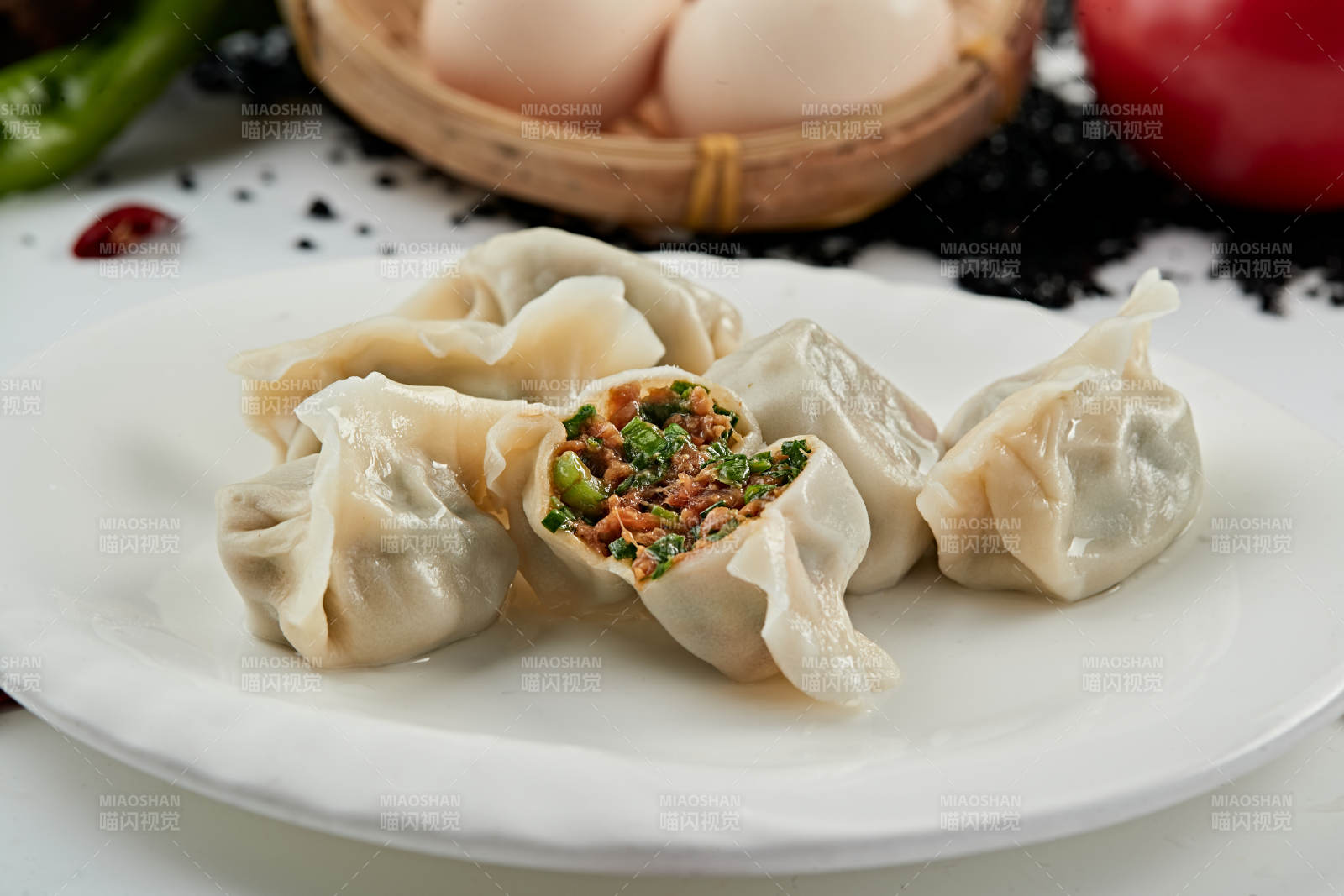 手工鮮豬肉韭菜餡餃子