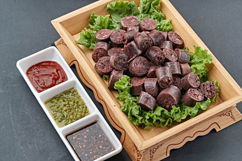 水煮蒜香羊肉血肠