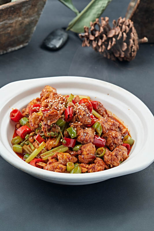 川香辣子爆兔丁