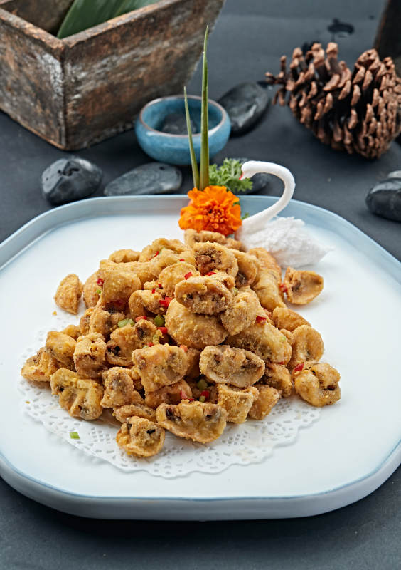 咸蛋黄焗塞外白口蘑