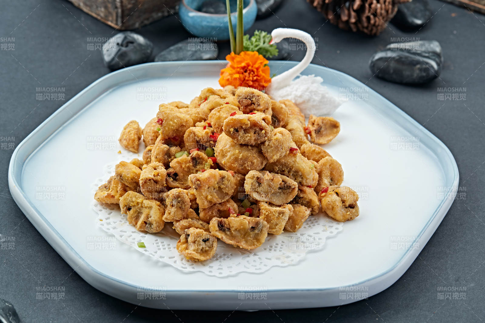 咸蛋黃焗塞外白口蘑