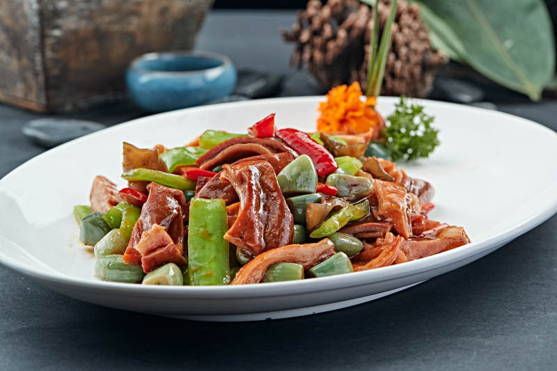 腊八蒜彩椒猪肚条