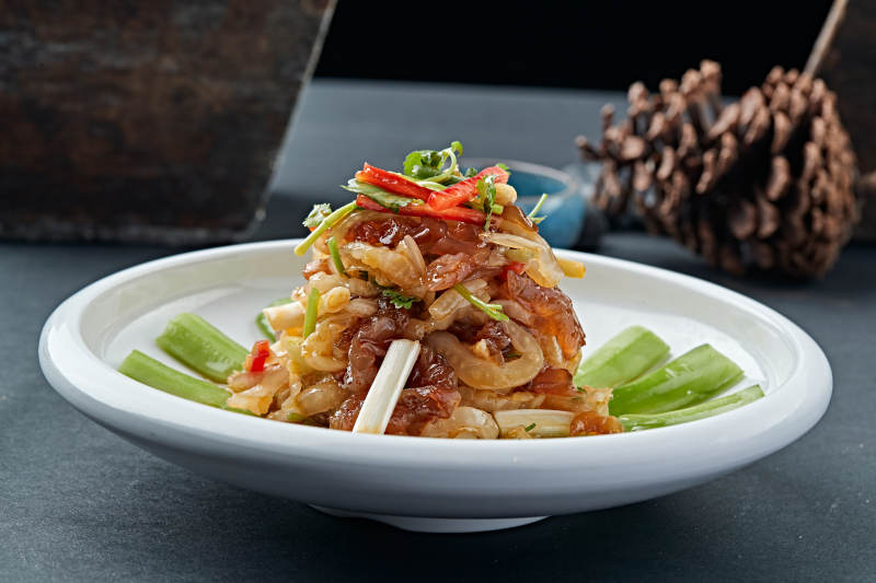 白菜心拌海蛰头