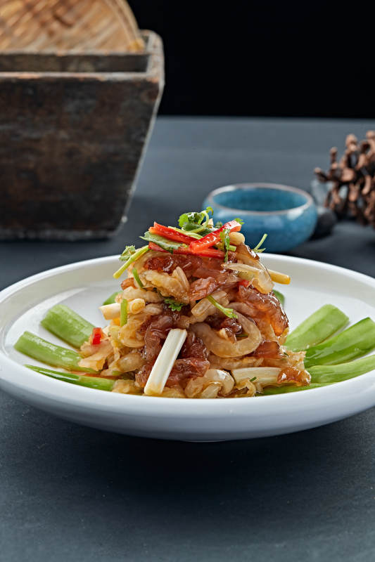 白菜心拌海蛰头