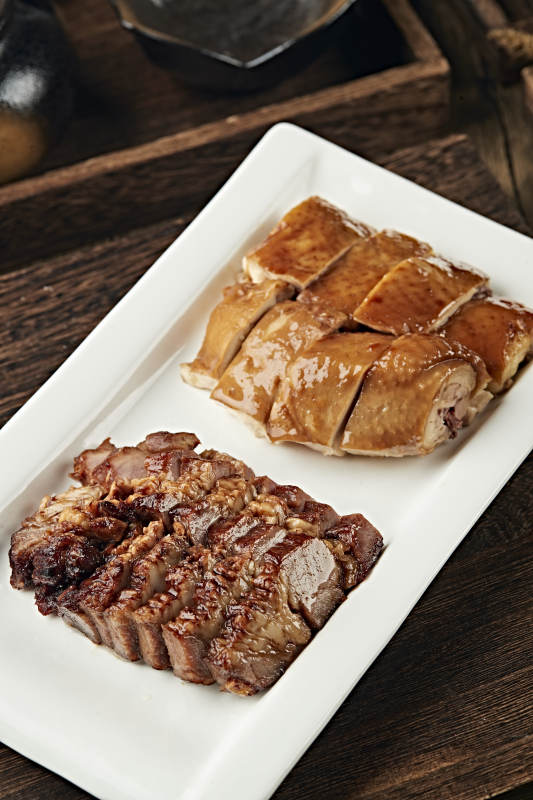 港式茶餐卤水鸭叉烧肉双拼