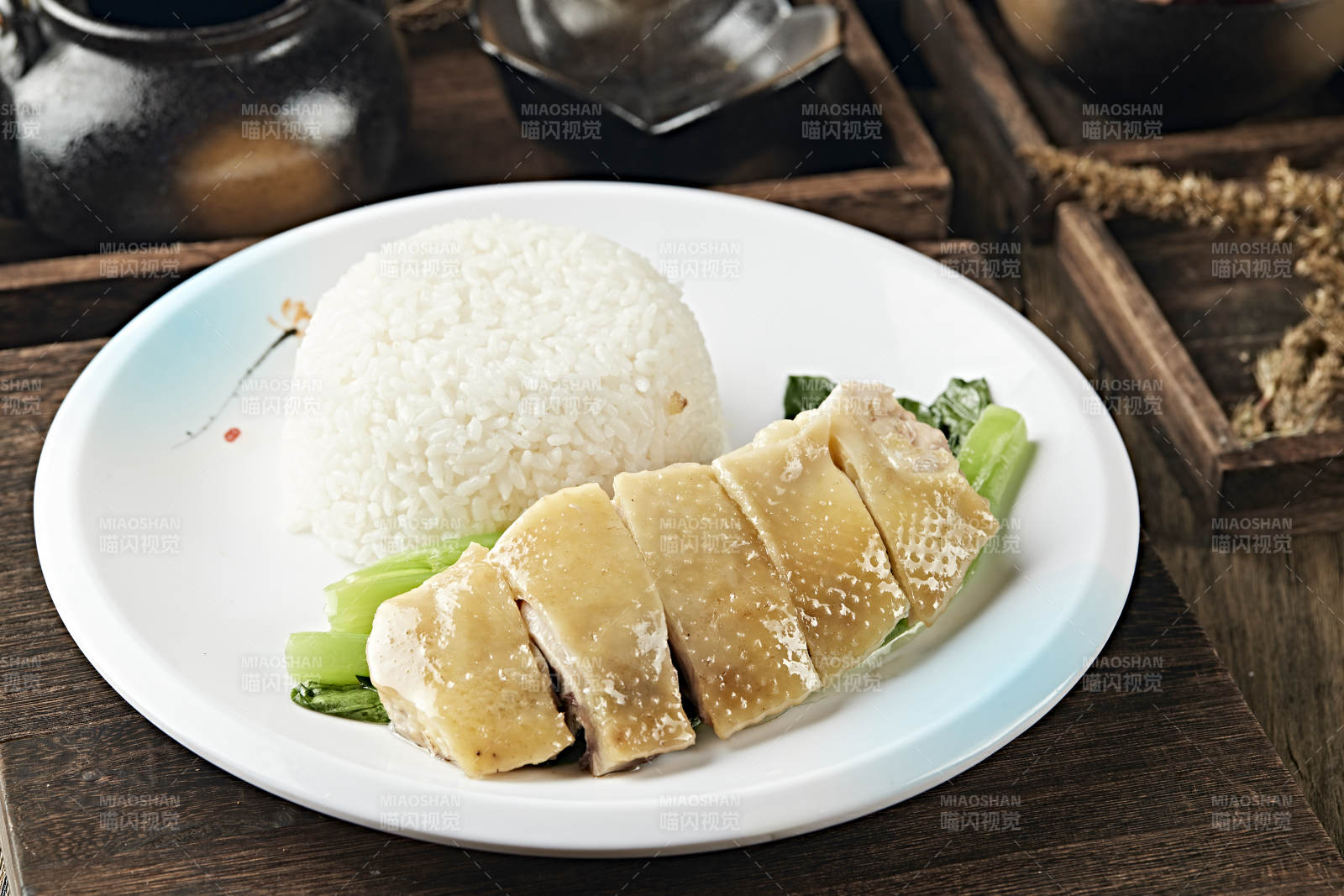 港式茶餐白切盐水鸡盖浇饭