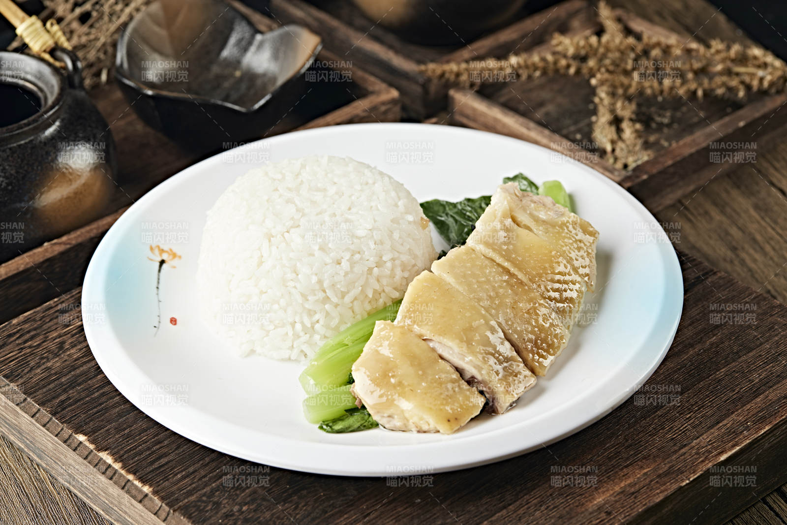 港式茶餐白切盐水鸡盖浇饭