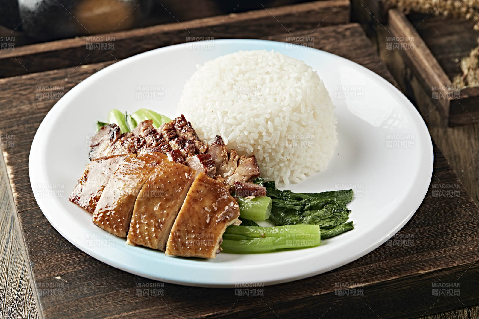 港式茶餐燒鴨叉燒蓋澆飯