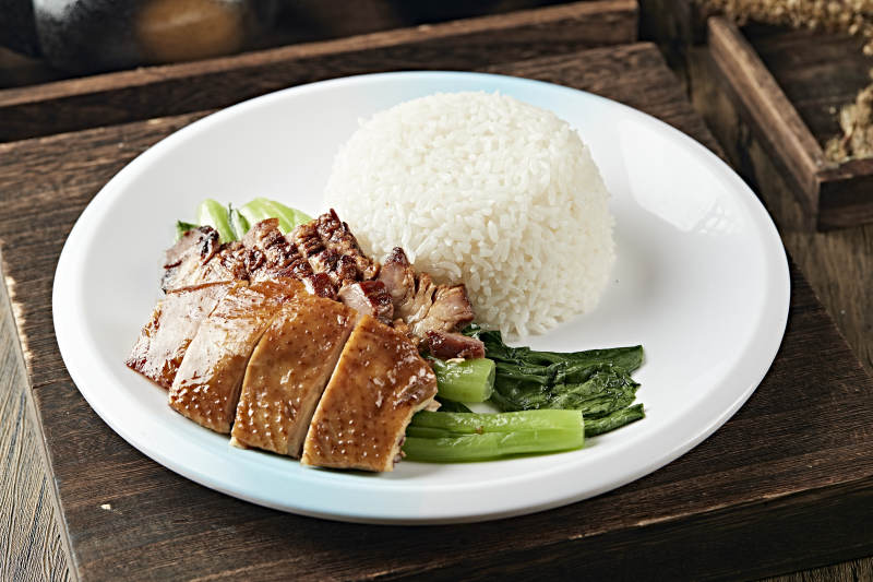 港式茶餐烧鸭叉烧盖浇饭