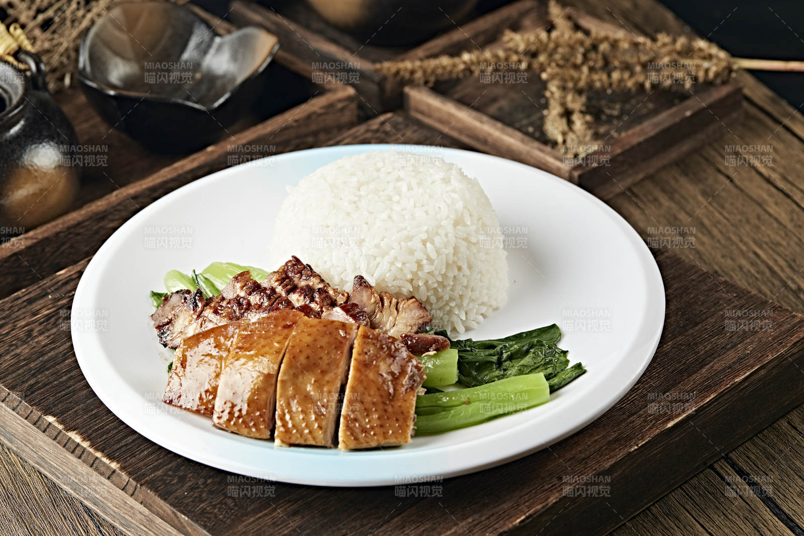 港式茶餐燒鴨叉燒蓋澆飯