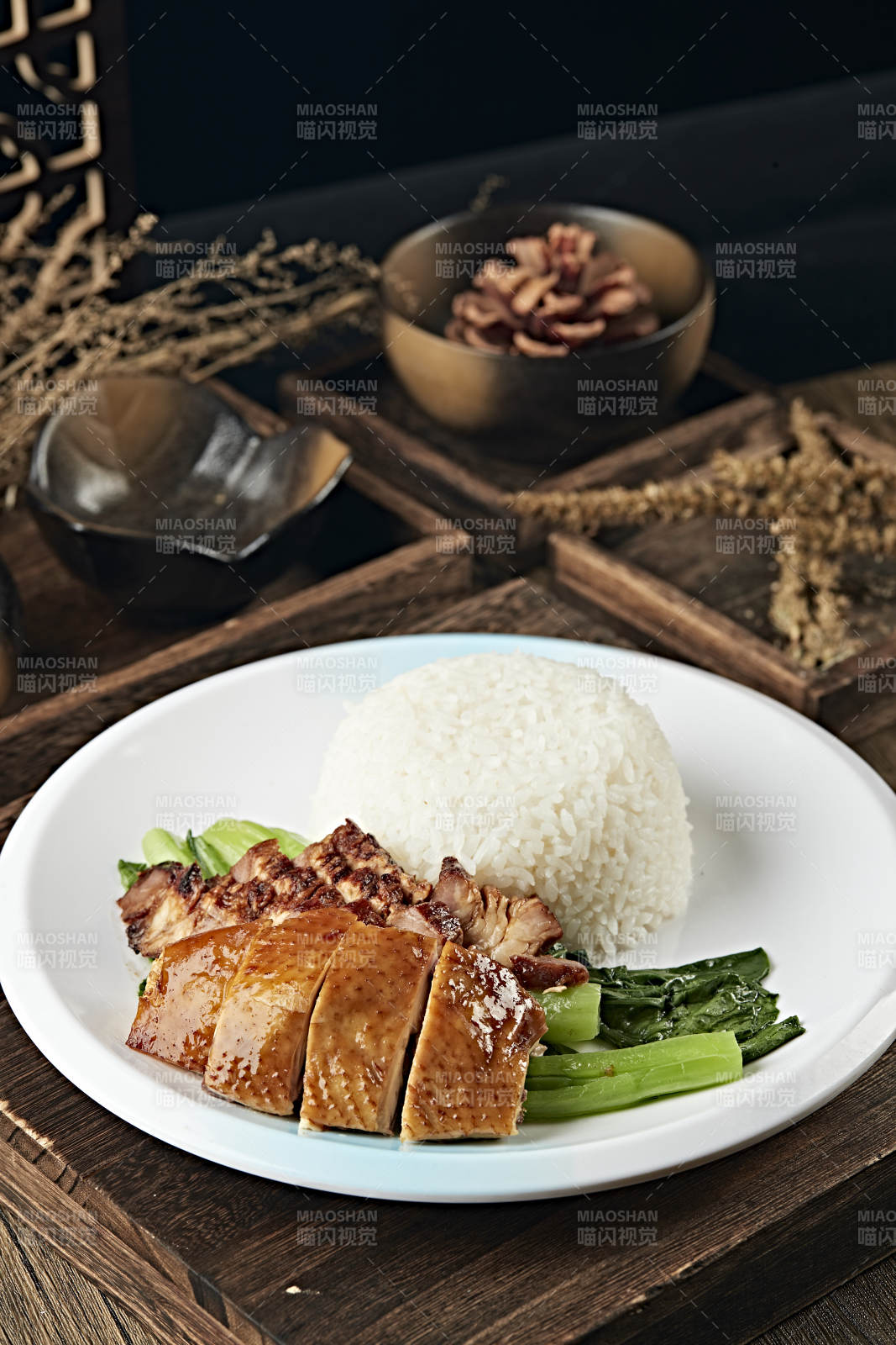 港式茶餐烧鸭叉烧盖浇饭