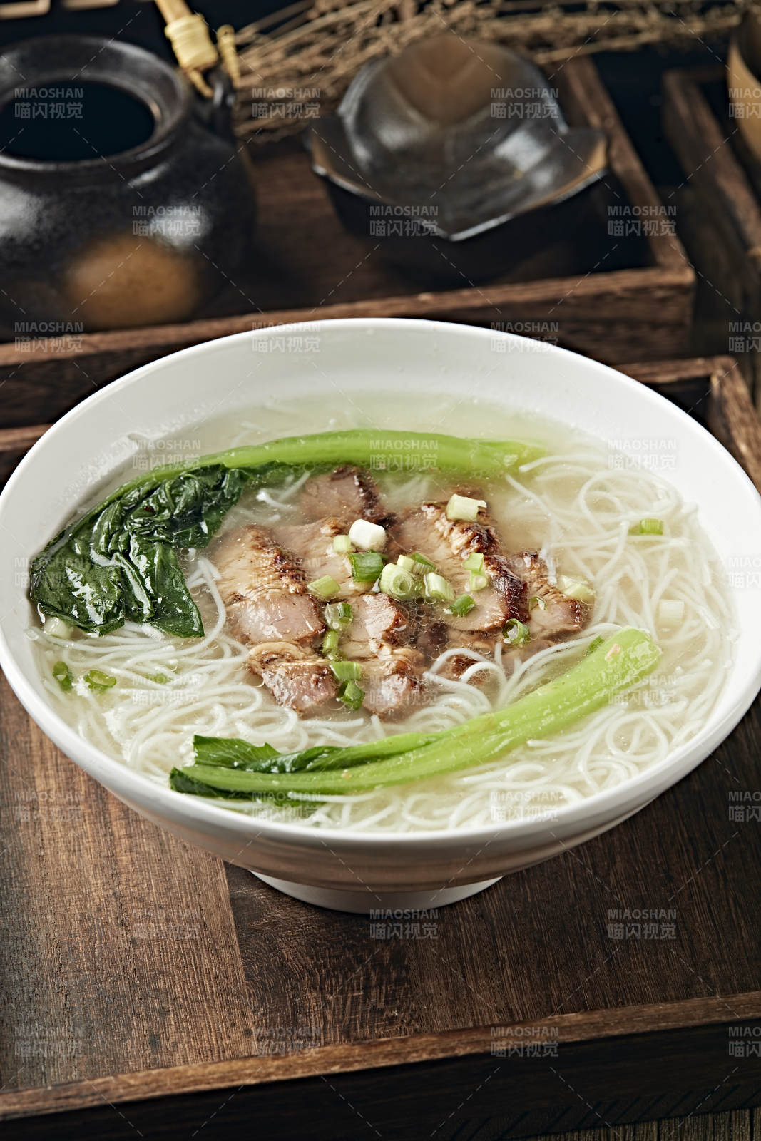 鮮雞湯叉燒肉煮腸粉