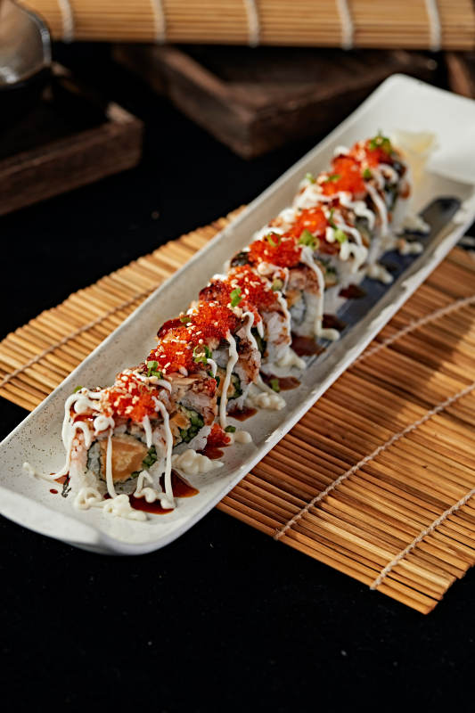 金甲蟹子寿司卷