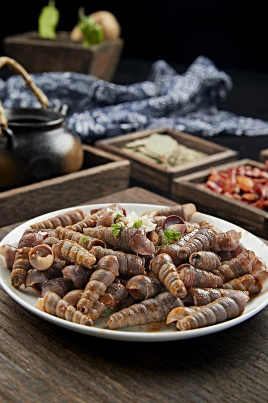 海鲜辣炒珍螺钉子螺