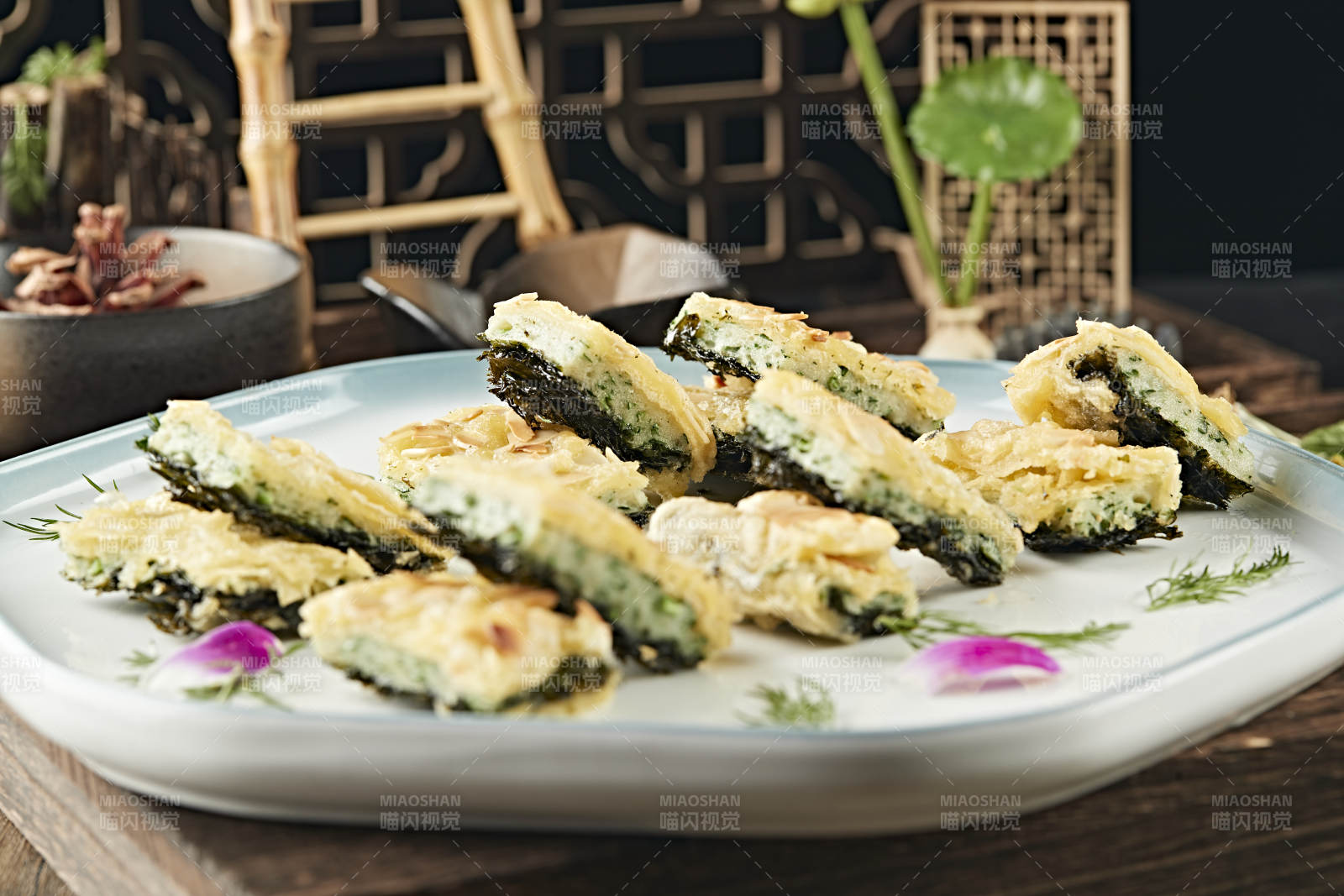 海苔紫菜蕨菜杏仁餅