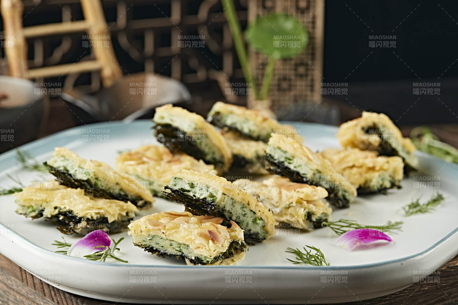 海苔紫菜蕨菜杏仁餅