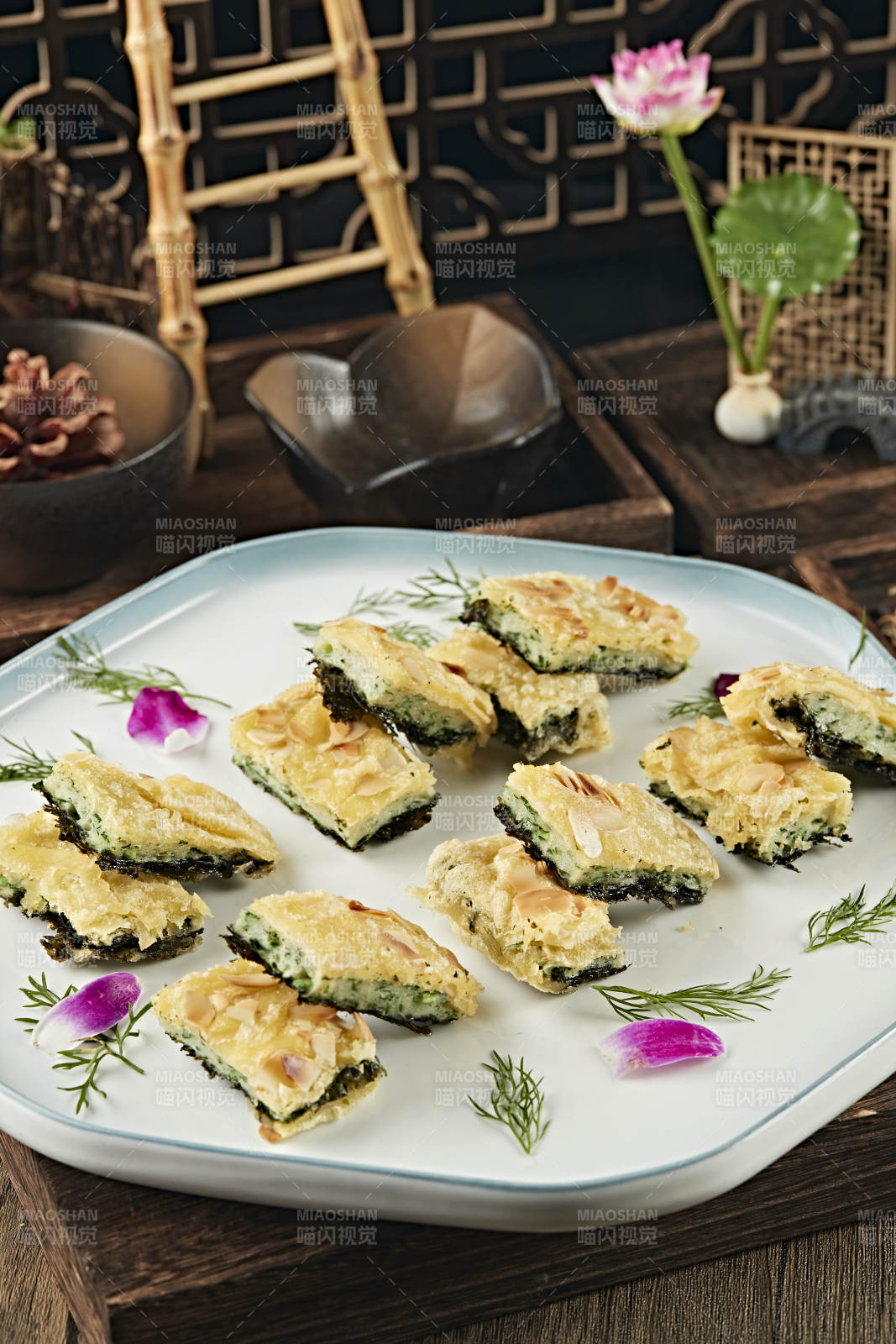 海苔紫菜蕨菜杏仁餅