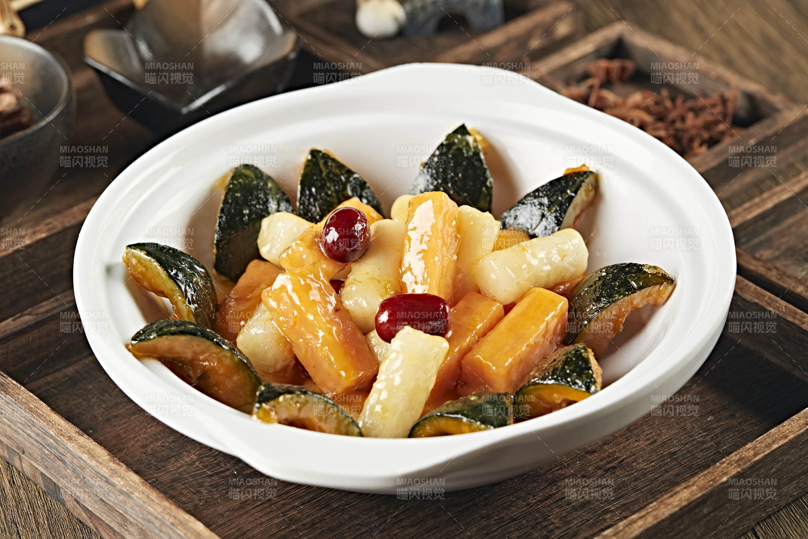 蜜汁焗紅薯山藥小南瓜紅棗