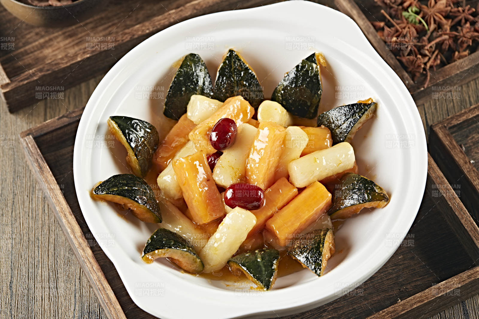 蜜汁焗紅薯山藥小南瓜紅棗