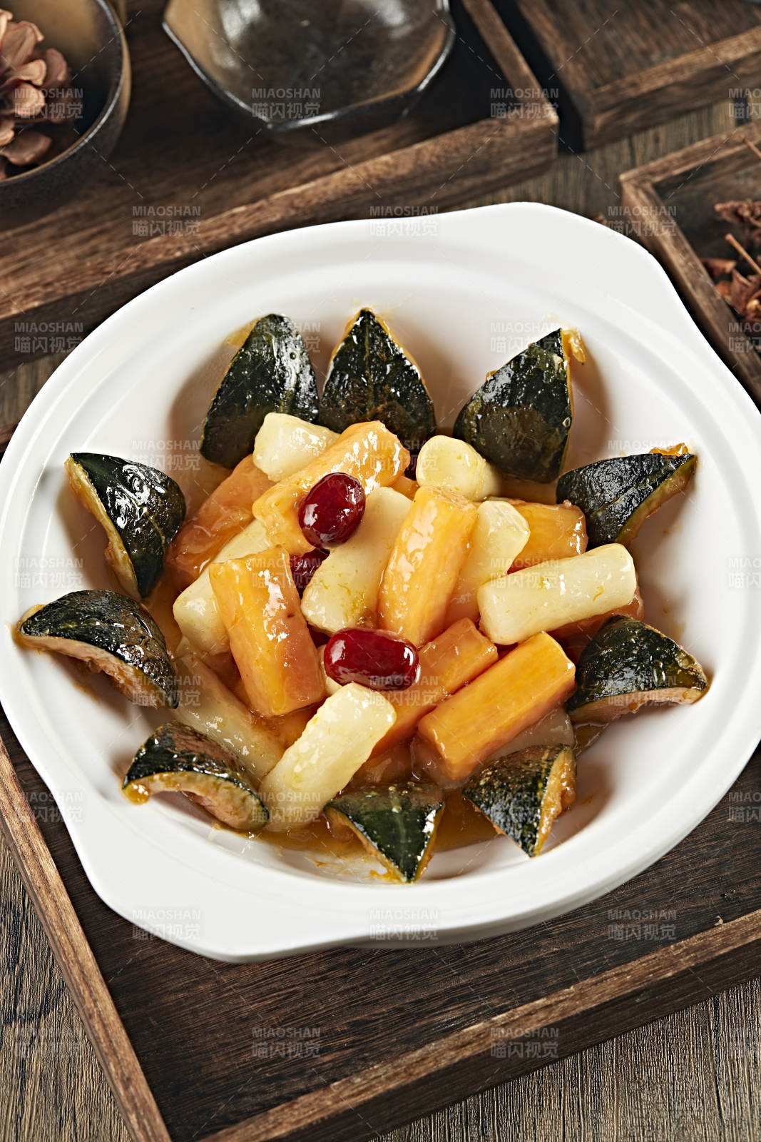 蜜汁焗紅薯山藥小南瓜紅棗