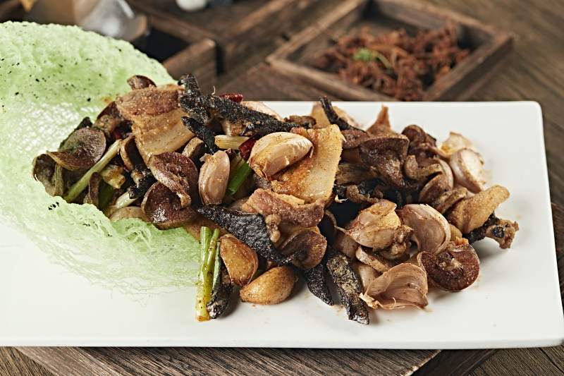 油炸毛蒜豬五花小腰片豬脾片