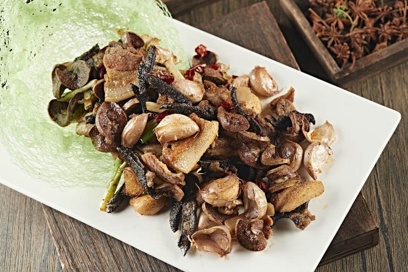 油炸毛蒜豬五花小腰片豬脾片