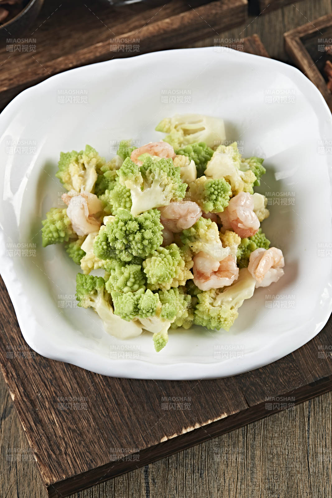 清炒宝塔菜深海大虾仁