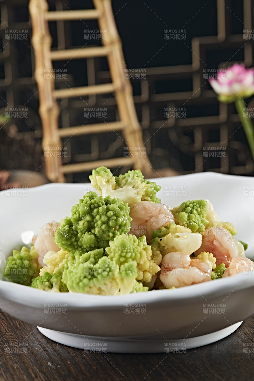 清炒宝塔菜深海大虾仁