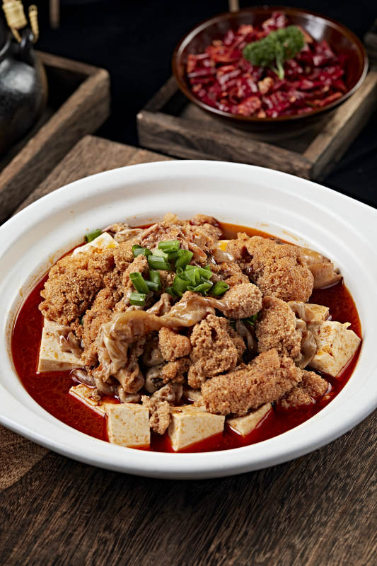 红油辣味炖鱼杂