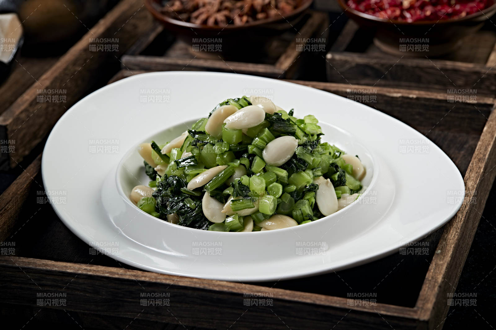 鮮雪里紅涼拌水煮巴旦木