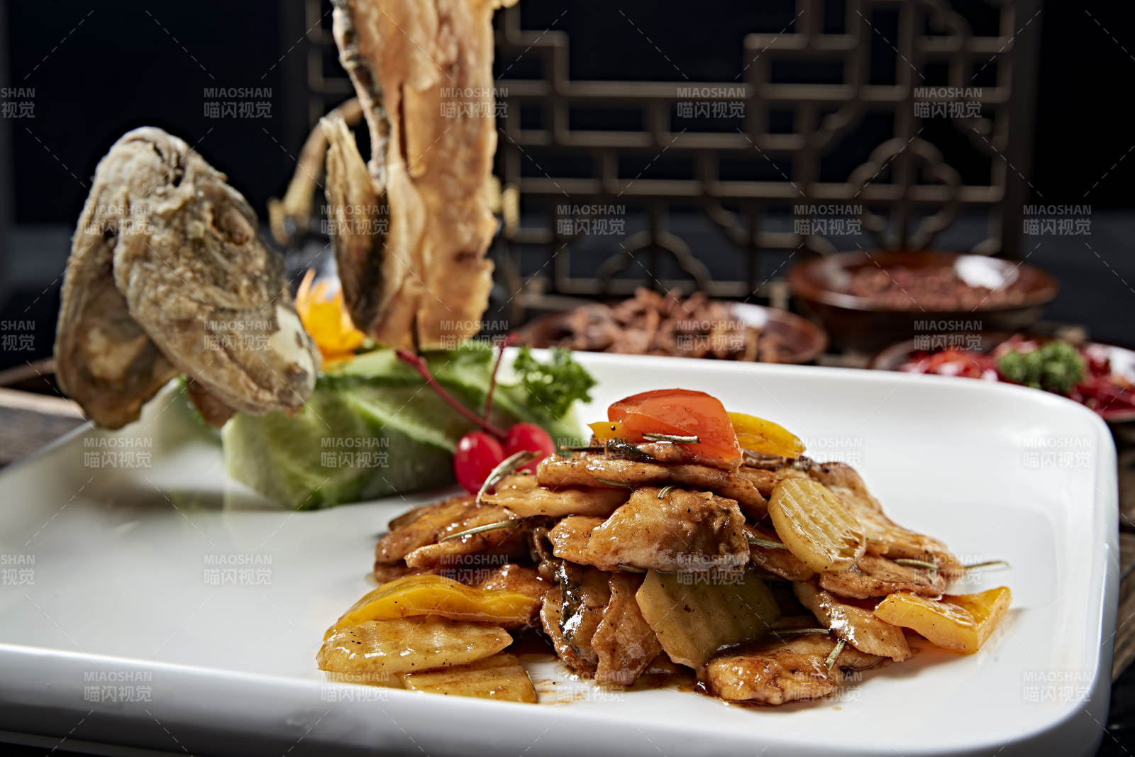 醬爆彩椒山藥皖魚片兩吃皖魚