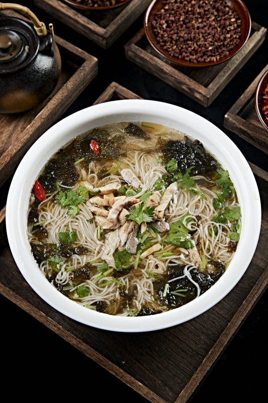 肉丝紫菜荞麦面