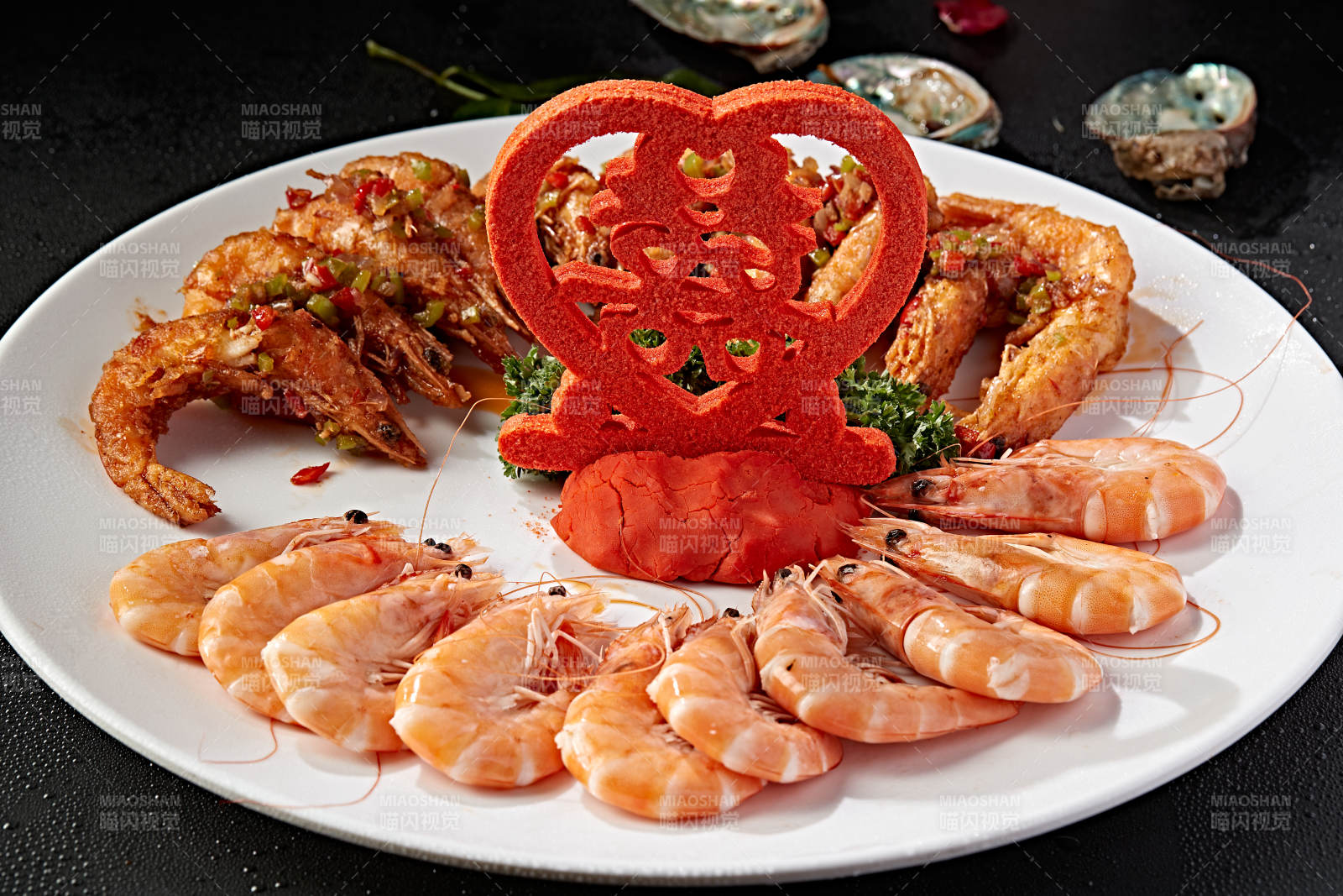 喜宴菜品兩吃海捕蝦