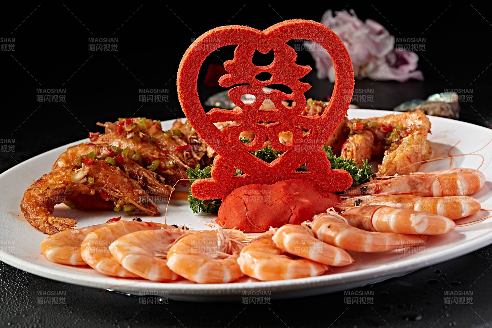 喜宴菜品兩吃海捕蝦