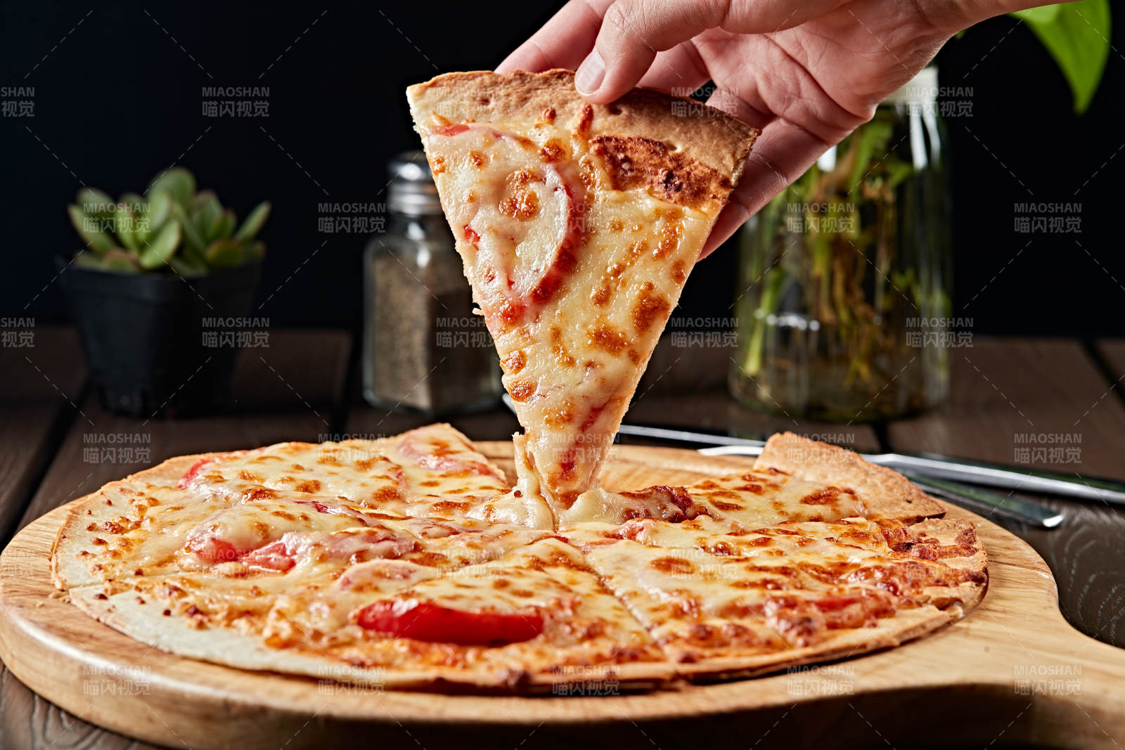 意大利芝士蔬菜培根披萨