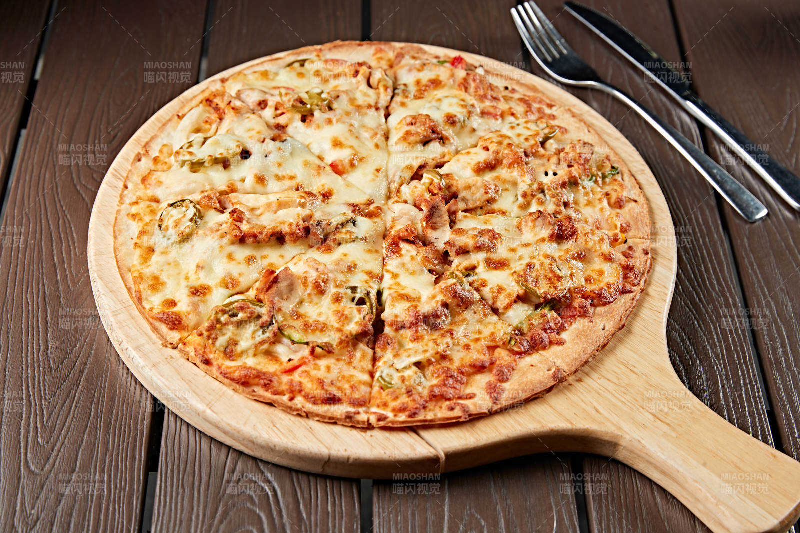 意大利芝士蔬菜培根披萨